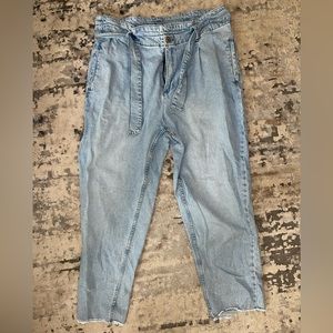 Calvin Klein Jeans - tie waist raw hem; size 32 GUC